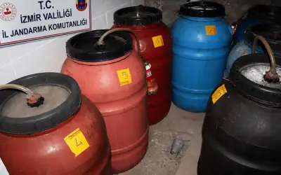İzmir'de Sahte Alkol Şoku: 2 Bin 200 Litre Ele Geçirildi!