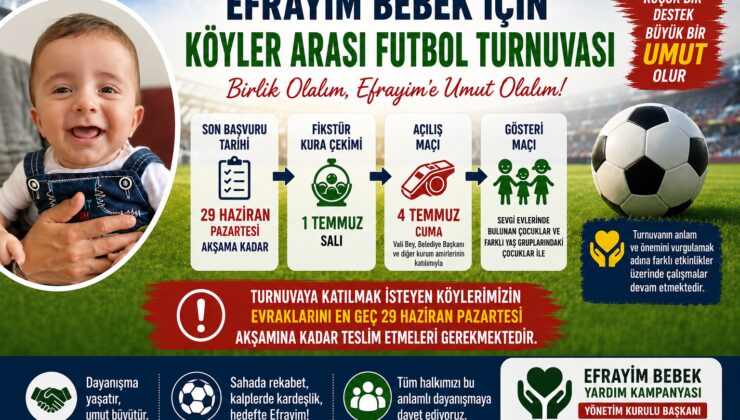 Efrayim Bebek İçin Düzenlenecek Turnuvada Son Başvuru Uyarısı